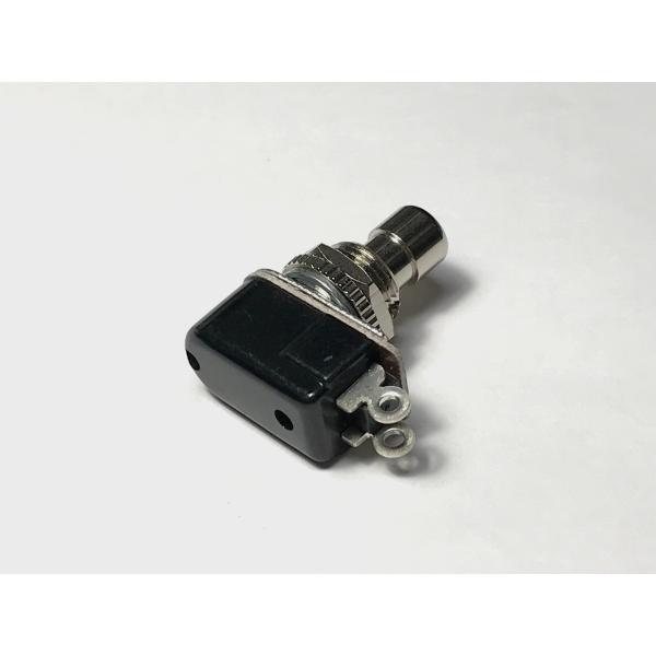 SPST モーメンタリスイッチです。ストロークに引っかかりがなく、スムーズに可動します。自作エフェクターやエフェクターの修理にお使いください。ネジ部直径 M12ネジ部長さ 9.5mmメール便発送可能です。