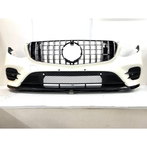 ベンツ GLC W235/X253 純正フロントバンパー・社外グリル 白ソリッド