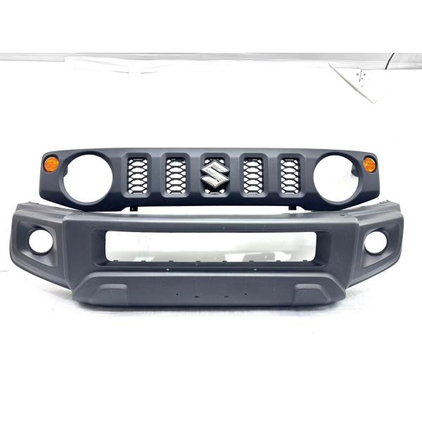 ジムニーシエラ　純正　新車外し　フロントグリル　フロントバンパー スズキ ジムニー シエラ JB74W 純正 フロントバンパー グリル