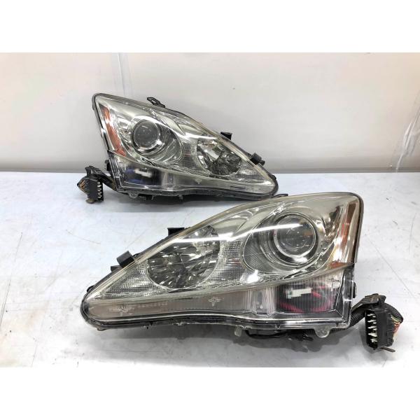 レクサス IS GSE20 前期 中期 純正 ヘッドランプ 左右 HID〈レべ無