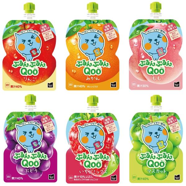 ぷるんぷるんQoo よりどり6箱36本セット ミニッツメイドQoo りんご