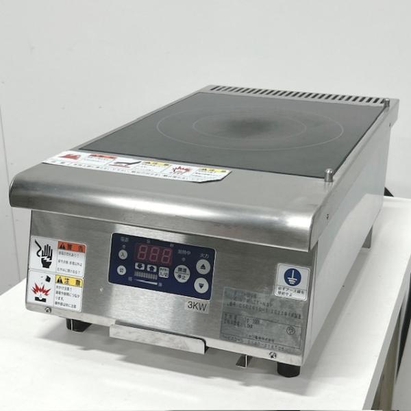 【中古】NICHIWA/ニチワ 業務用 IH調理器 業務用コンロ 卓上型 1連タイプ MIR-3T NSP W450×D600×H300(mm) 2022年製
