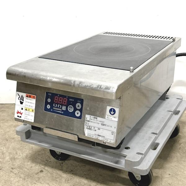 【中古】NICHIWA/ニチワ 業務用 IH調理器 業務用コンロ 卓上型 1連タイプ MIR-3T-N6SP W300×D550×H190(mm) 2016年製
