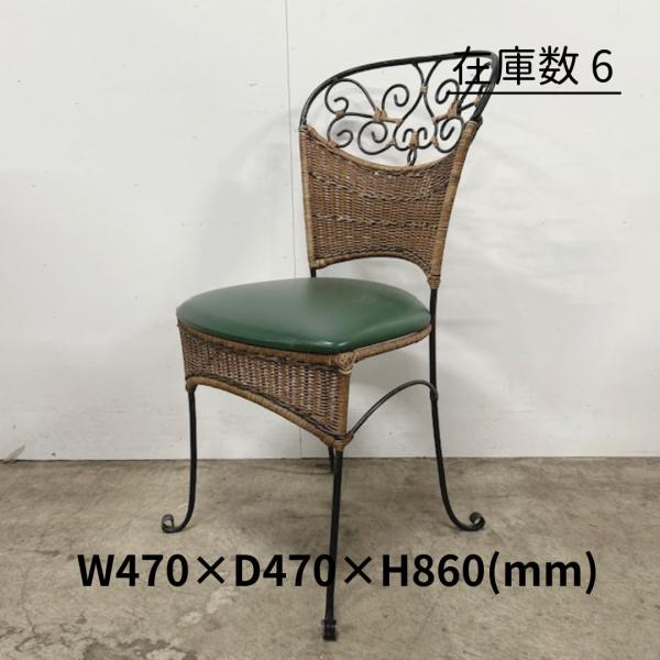 【中古】店舗用 カフェ チェア インテリア 店舗用家具 アンティーク ダイニングチェア 椅子 W470×D470×H860(mm) 《在庫数 6》