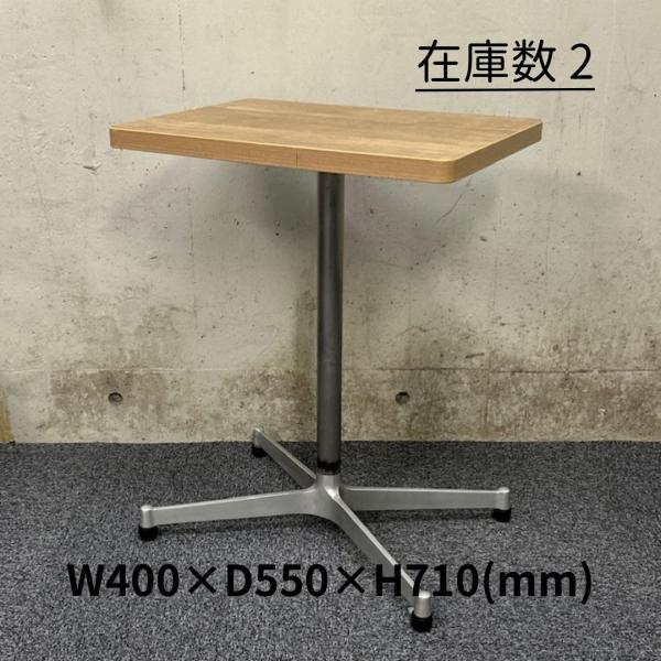 【中古】店舗用家具 カフェテーブル 飲食店家具 ブラウン 木製テーブル W400×D550×H710(mm) 《在庫数 2》※メーカー不明