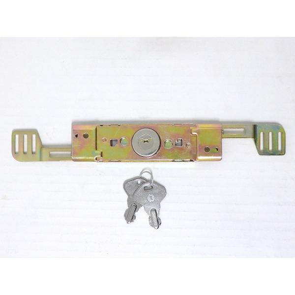 川上シャッターKS-9タイプです。本体寸法38ミリ×149ミリ　アーム寸法伸びたとき330ミリ縮めたとき275ミリ。片面シリンダーで、子鍵は2本ついています。