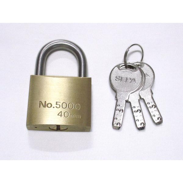 ロエベ カデナ＆キー＆クロシェット 南京錠 ゴールド 中古品 (67046) セパ5000番ディンプル南京錠40ミリ同一タイプ G-261☆SEPA セパ☆5000