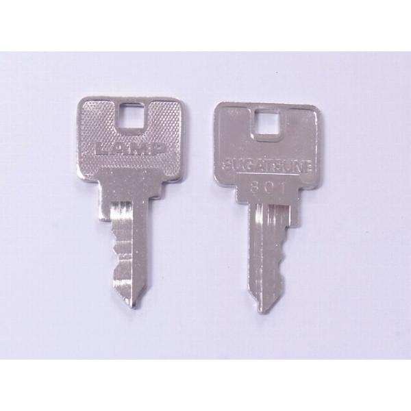 ランプ（LAMP）木製扉用プッシュロック　2100M-25用純正キー　「801」番　（販売は1本売りです）☆☆プッシュロック　2100M-25　801 ☆☆