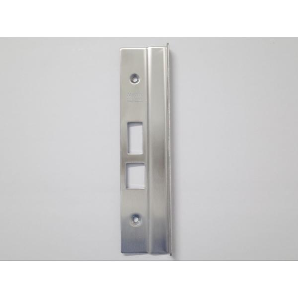 ミワロックLAMA用段付Lフロント（2つ穴タイプ） 右勝手用シルバー色 (外側から見て蝶番が右、レバーハンドルが左)  ☆MIWA ミワ 美和☆ LA DA  フロント☆