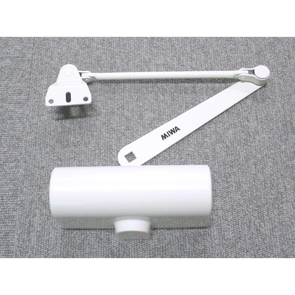 ミワロック 室内用ドアクローザー ドアチェック M401PS型パラレルタイプ プラスチックカバー付 ホワイト色 ストップ付☆☆MIWA 美和 ミワ☆M401PS-WH☆