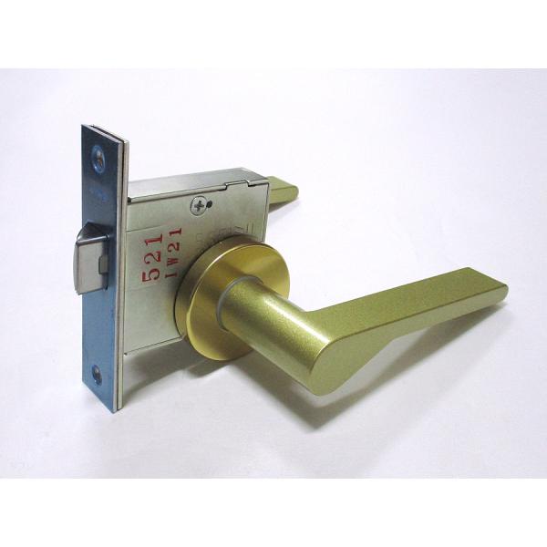 みわこ　Ｌ ミワロック 21番アルミレバーハンドル ゴールド色 LO21ゴールド