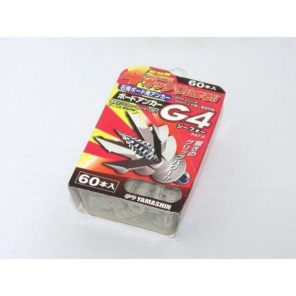 山真製鋸(YAMASHIN)ボードアンカー G4 (60本入)使用ネジ範囲3〜6ミリ、全長25.7ミリ