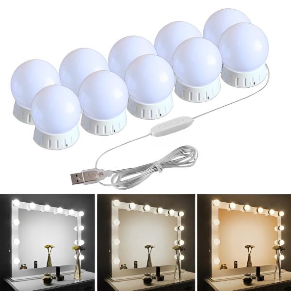 ⭐︎値下げ⭐︎【美品】女優ミラー　LED電球　充電付き　明るさ調節可能 ⭐︎値下げ⭐︎【美品】女優ミラー LED電球 充電付き 明るさ調節可能