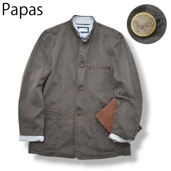 PAPAS（パパス） 90sヴィンテージ 日本製 バンドカラー ボタンアップ