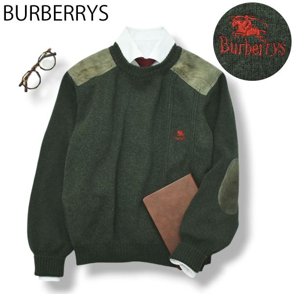 BURBERRY（バーバリー） 90s 英国製 ショルダー エルボーパッチ ニット