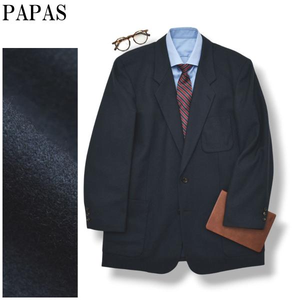 PAPAS（パパス） フランネル ウール シングル 2B テーラードジャケット