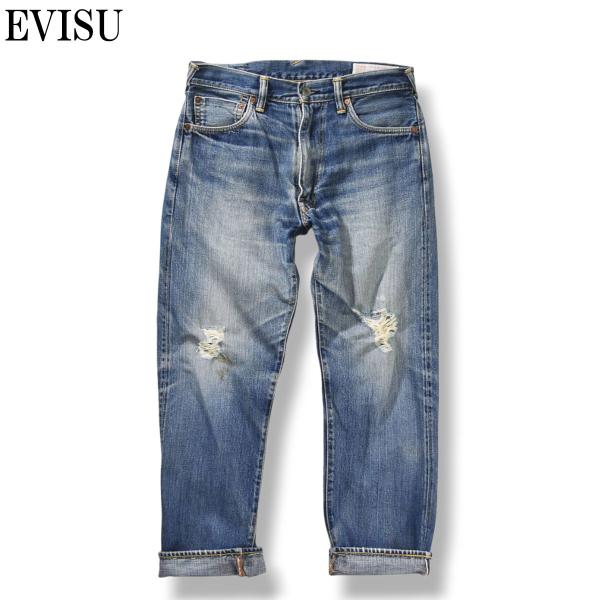EVISU（エヴィス） 赤カモメ ストレート デニム ジーンズ パンツ