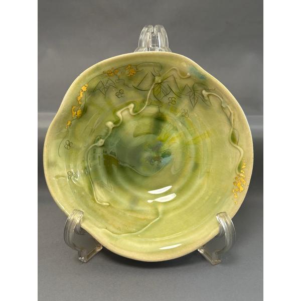 【うつわ】加藤美土里 作　器　菓子皿　菓子器　共箱　栞　中古品