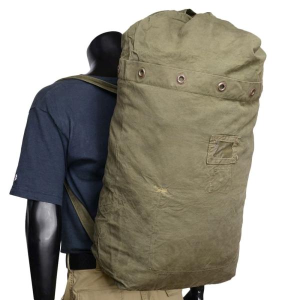 ハンガリー軍放出品 ダッフルバッグ コットン製 [ 難あり / 大 ] リュックサック ミリタリー バックパック かばん