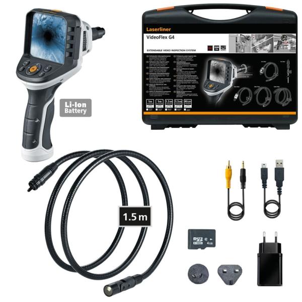 ●カメラ先端部を両サイド各90°角度調整可能(手動)●ワルサー社をグループに持つ「UMAREX」製。建築向け小型機器への開発する「LASERLINER」ブランド。●工業用内視鏡の詳細 寸法(ボディ部)  :  幅96×奥行181×高さ207...