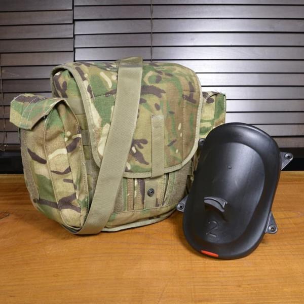 イギリス軍放出品 ガスマスクバッグ MTP迷彩 マスクカバー付き [ 難