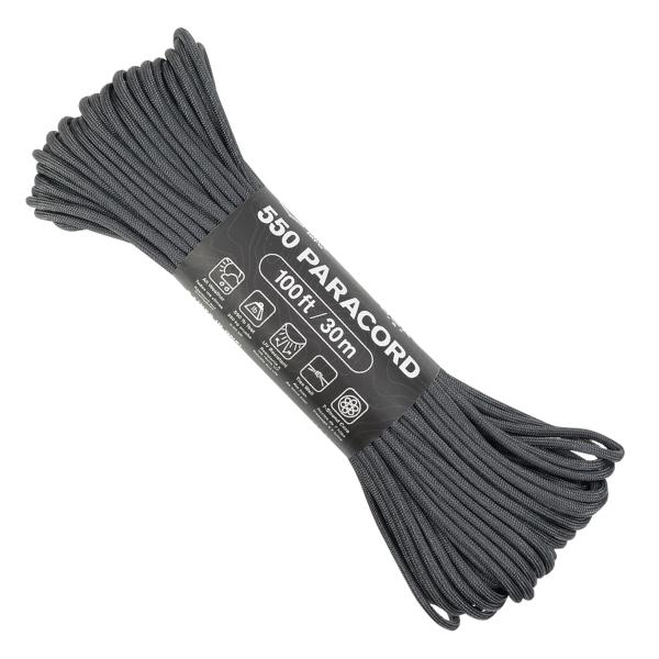 ATWOOD ROPE 550パラコード タイプ3 30m ステルスグレー アトウッドロープ パラシュートコード Grey