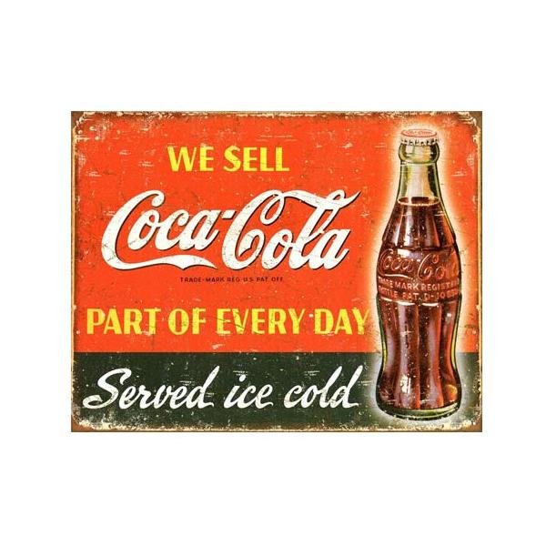 コカコーラブリキ看板 Coca Cola（コカコーラ） ブリキ看板 エンボスメタルサイン COCA-COLA