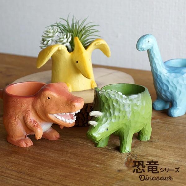 【402】リメイク鉢☆デコパージュ鉢(恐竜)Ｌサイズ１個 402】リメイク鉢☆デコパージュ鉢(恐竜)Lサイズ1個