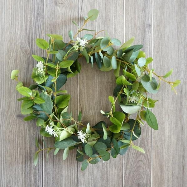 34cm/ユーカリグニと針葉樹のグリーンリース/Holiday/壁掛け/生花 34cm/ユーカリグニと針葉樹のグリーンリース/Holiday/壁掛け/生花