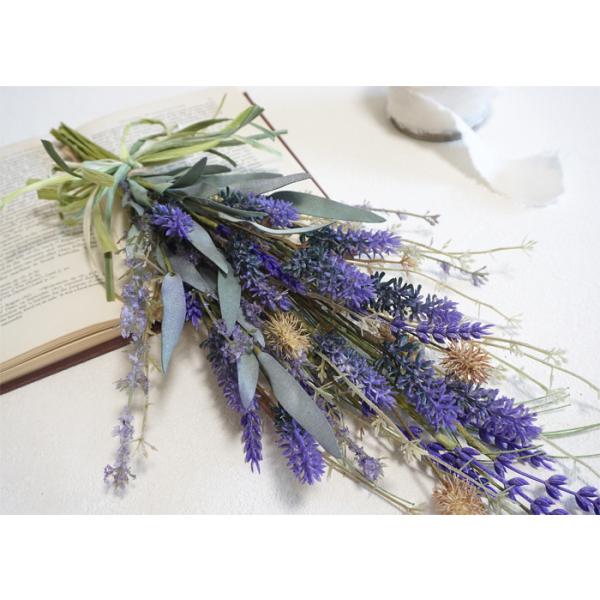 造花 深い色合いのラベンダースワッグ 全長約48cm 壁面 飾り 壁掛け ドライフラワー風 Lavenderswag 2 リポーズジョイ 通販 Yahoo ショッピング