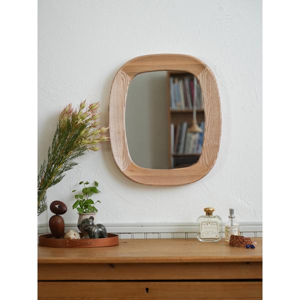 【送料無料・新品未使用】鏡　ミラー　壁掛け　北欧　オシャレ　無骨　店舗　人気 AXCIS（アクシス） 鏡 壁掛け ウォールミラー おしゃれ 木製 北欧 MOI