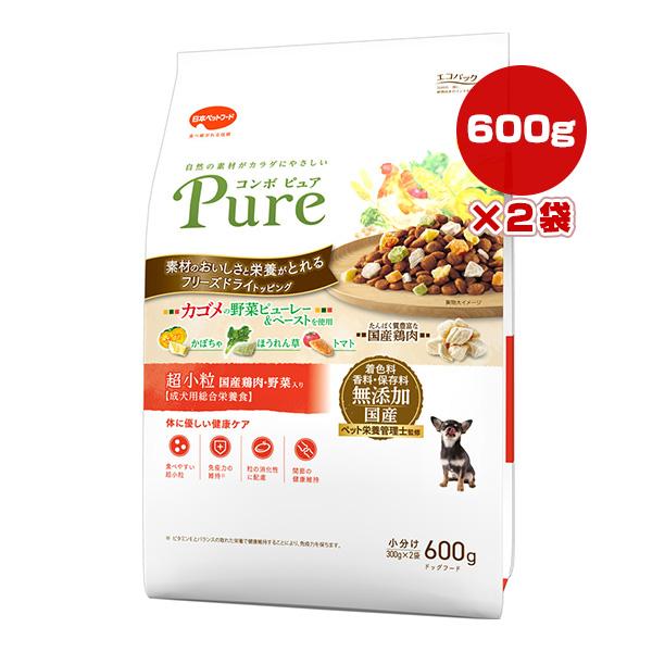 COMBO Pure コンボ ピュア 超小粒 国産鶏肉・野菜入り 600g[300g×2袋