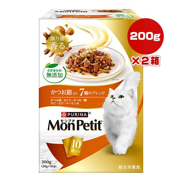 モンプチ ピュリナ かつお節入り 7種のブレンド 200g[20g×10袋]×2袋