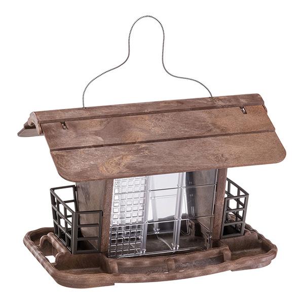 【送料無料・同梱可】イタリアferplast社製の野鳥のエサ入れ。可愛い野鳥たちをお庭やベランダにお出迎え。自宅にいながら間近に小鳥が観察できるバードフィーダーです。木製の柄なのでどんなお庭にも違和感なく溶け込みます。特別な工具を使わずに簡...