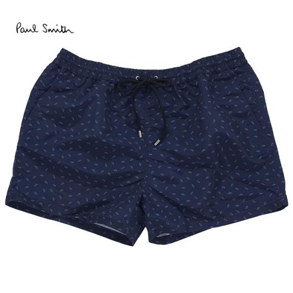Paul Smith ポールスミス MEN SHORT SATURN SPECIAL M1A 239B A40335 47 メンズ 水着 ショートパンツ グラフィックプリント ネイビー メール便 republic_psm0005