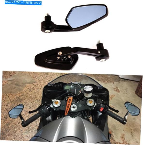 Mirror オートバイハンドルバーエンドスモークブルーミラーFZR600 YZF