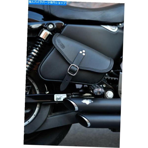 サイドバック 革サドルバッグ右、ハーレーダビッドソンスポーツスター  