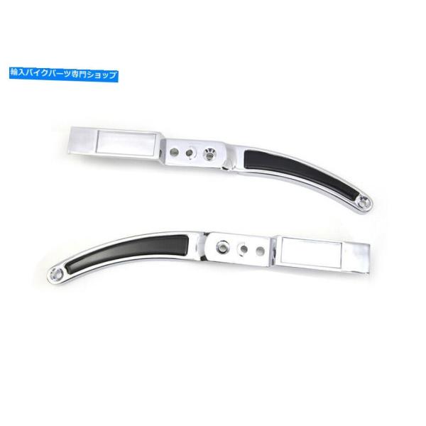 ハーレーダビッドソン FXR フェンダーストラット クロームパーツ リアフェンダーストラットセットブラックインサート