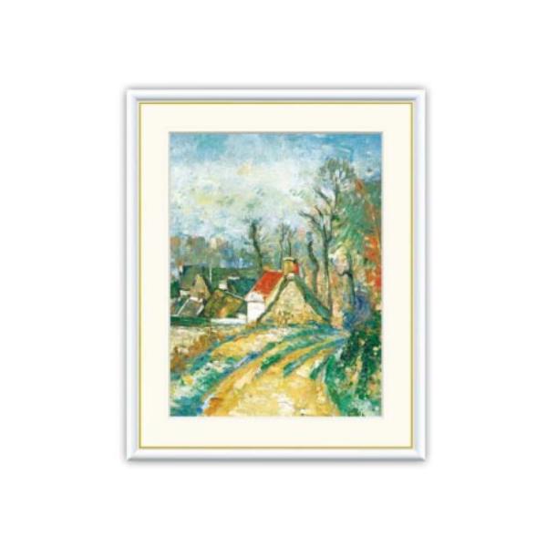 絵画 アート額絵 ポール・セザンヌ オーヴェルの曲がり道 52×42cm