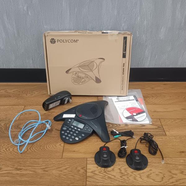 POLYCOM ポリコム その他オフィス家電 サウンドステーション2 ブラック 中古クリーニング済み