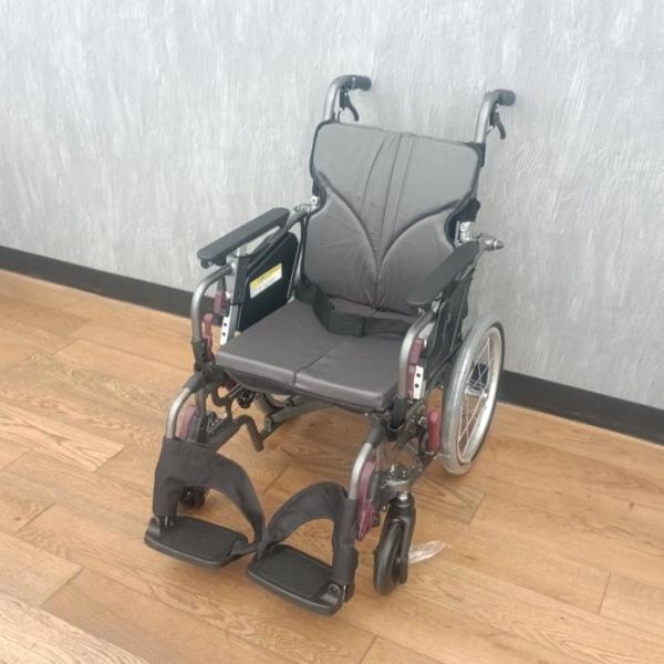 カワムラサイクル 車いす KMD-C16-42-SSL CG チャコールグレー モダンシリーズC 介助42幅−低床− ソフトタイヤ 中古 クリーニング済み