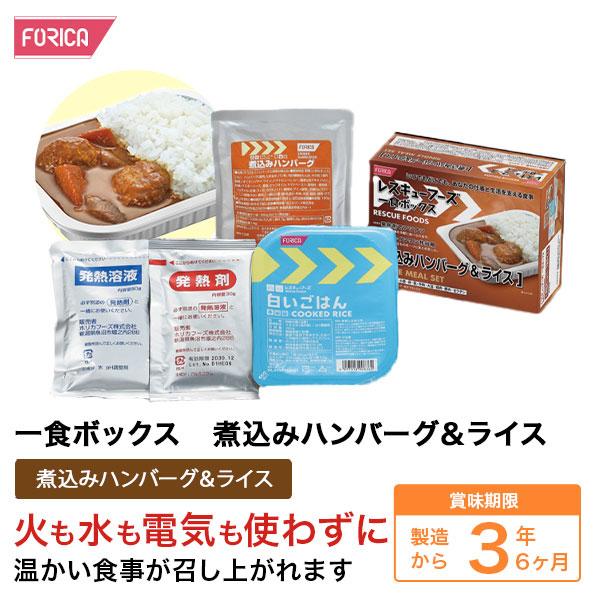 レスキューフーズ 一食ボックス 煮込みハンバーグ＆ライス