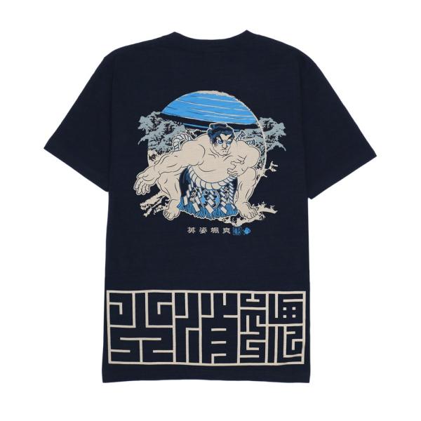英姿颯爽RIKISHI抜染TEE