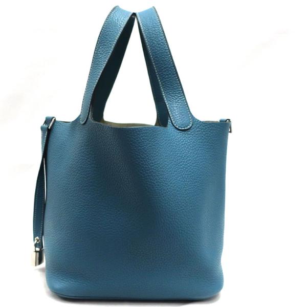 HERMES HERMES／エルメス ピコタンロックMM トリヨンクレマンス ブルー  