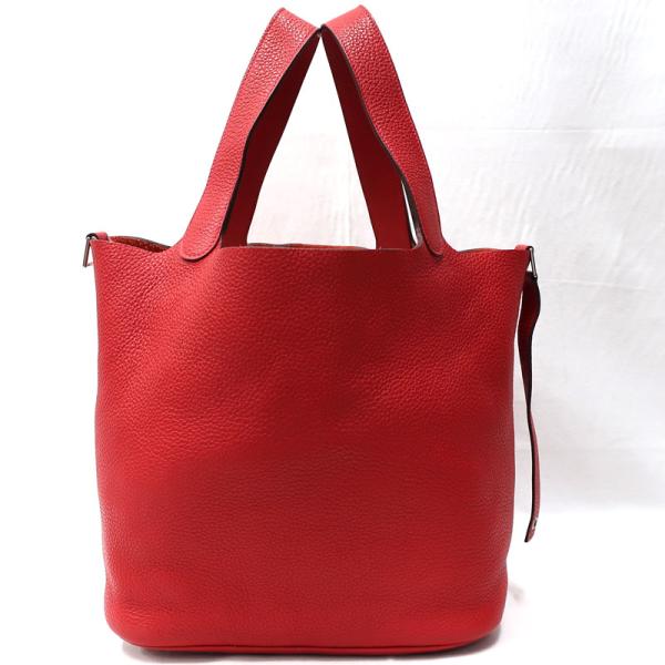 HERMES★エルメス ピコタンロックＭＭ ルージュカザック Aランク 発色のいい赤系カラー『エルメス ピコタンロックMM ルージュ