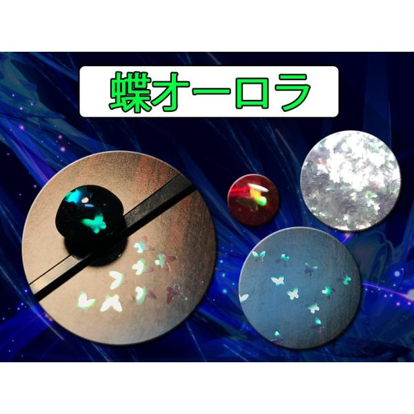 蝶々オーロラ ☆ 日本製 レジン 蝶 バタフライ ホロ