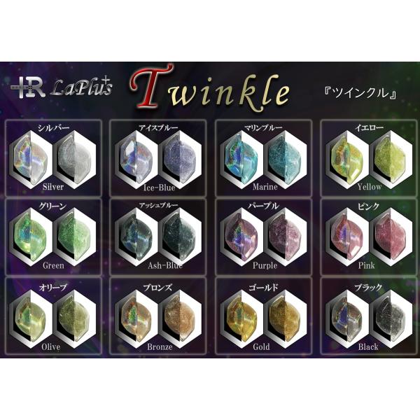レジン道 『ツインクル』ミラーレインボー☆全12色 レジン 偏光 ラメ