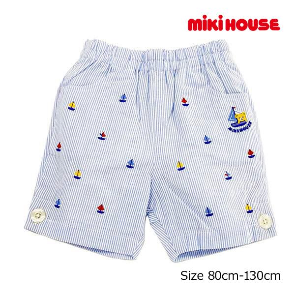 ミキハウス正規販売店/ミキハウス mikihouse ストライプ ハーフパンツ 
