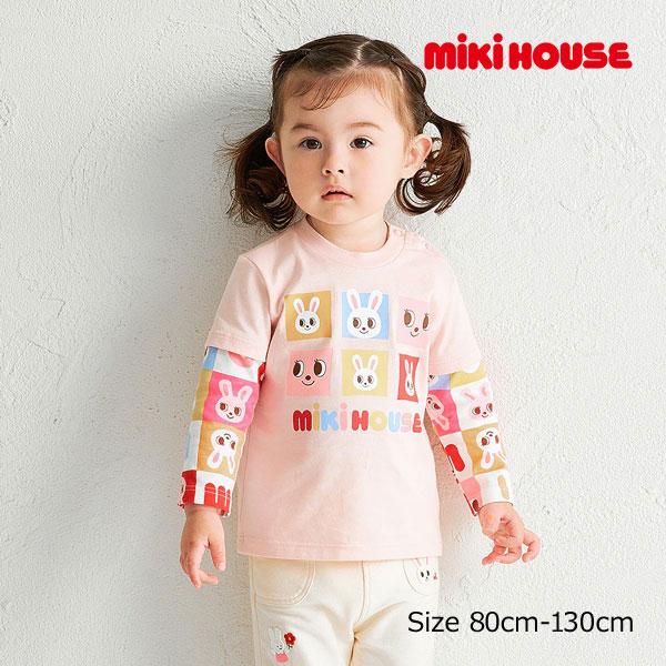 MIKI HOUSE ミキハウス mikihouse パズルブロック うさこ 長袖Tシャツ 
