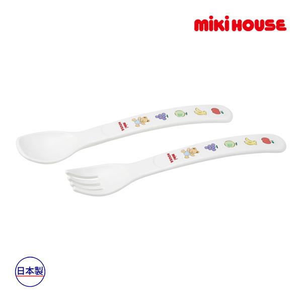 ミキハウス mikihouse ミキハウスベア スプーン＆フォーク ベビー 食器 離乳食 ランチグッズ（サイズなし）